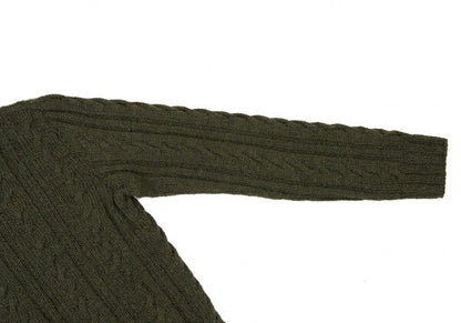 45rpm 45R umii908 Alpaca Blend Wool Cable Dark Green Sweater Size 2