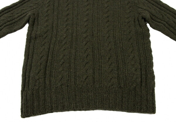 45rpm 45R umii908 Alpaca Blend Wool Cable Dark Green Sweater Size 2