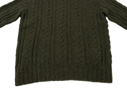 45rpm 45R umii908 Alpaca Blend Wool Cable Dark Green Sweater Size 2