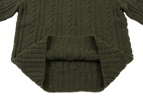 45rpm 45R umii908 Alpaca Blend Wool Cable Dark Green Sweater Size 2