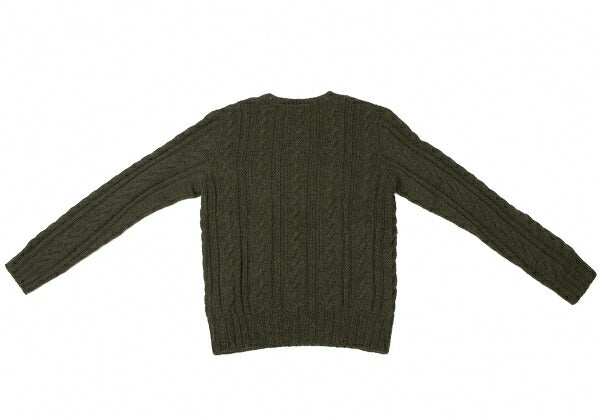 45rpm 45R umii908 Alpaca Blend Wool Cable Dark Green Sweater Size 2