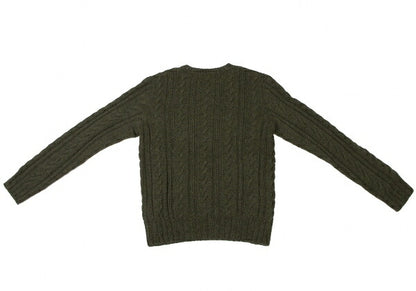 45rpm 45R umii908 Alpaca Blend Wool Cable Dark Green Sweater Size 2