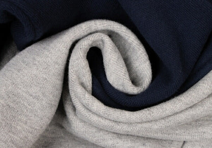Papas Logo Patch Varsity Jacket Grey Navy Size S