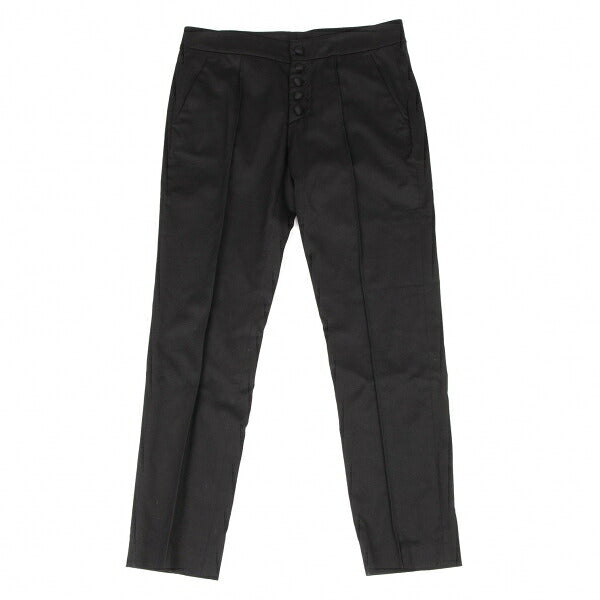 RED VALENTINO Covered Button Pintuck Pants Black Size 40