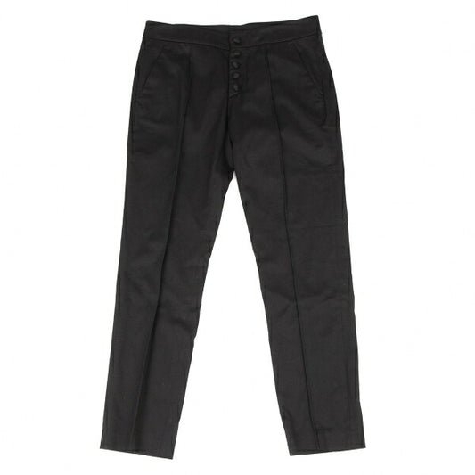 RED VALENTINO Covered Button Pintuck Pants Black Size 40