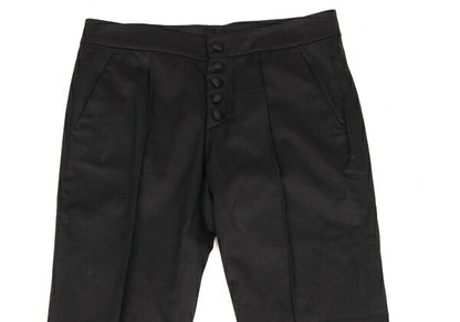 RED VALENTINO Covered Button Pintuck Pants Black Size 40