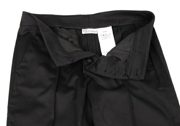 RED VALENTINO Covered Button Pintuck Pants Black Size 40
