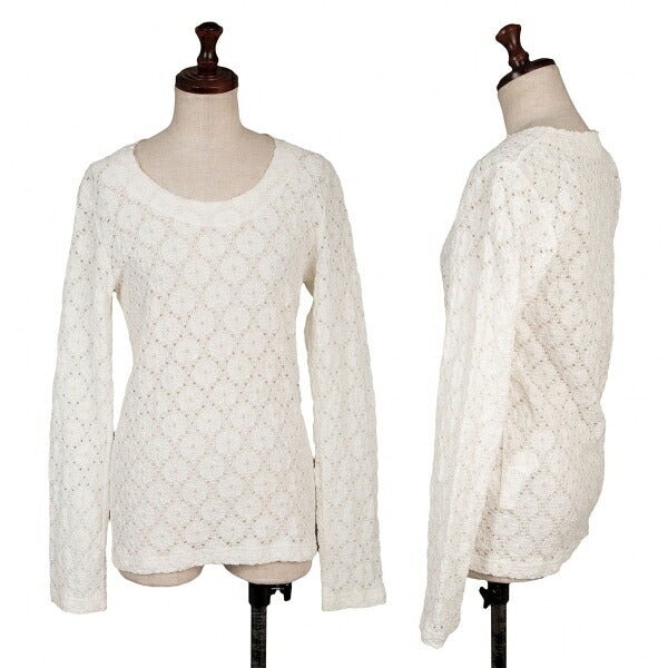 COMME des GARCONS Processed Cotton Lace Shirt White Size XS