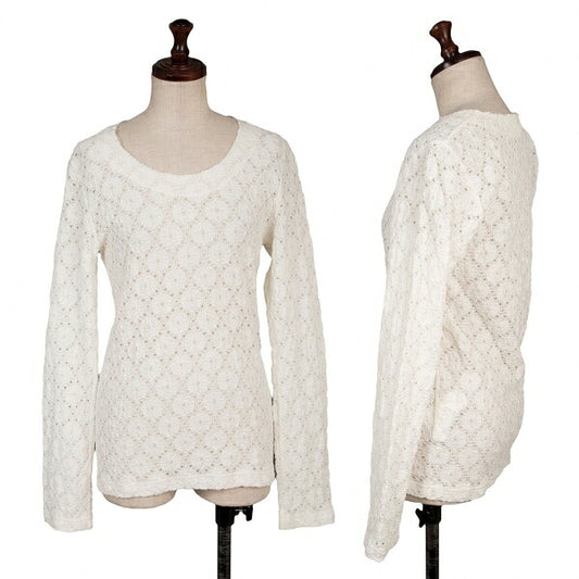 COMME des GARCONS Processed Cotton Lace Shirt White Size XS