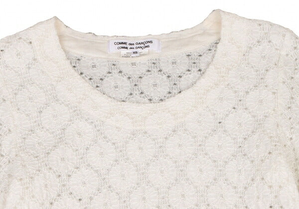 COMME des GARCONS Processed Cotton Lace Shirt White Size XS