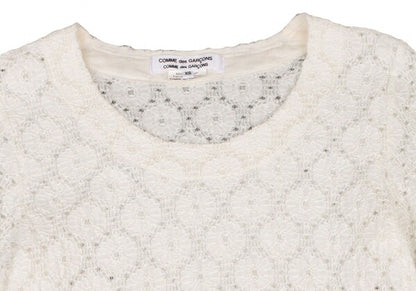 COMME des GARCONS Processed Cotton Lace Shirt White Size XS