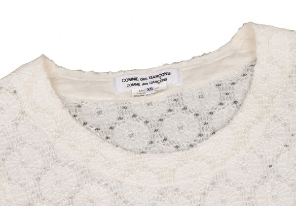 COMME des GARCONS Processed Cotton Lace Shirt White Size XS