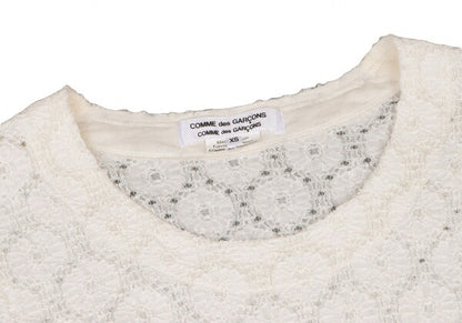 COMME des GARCONS Processed Cotton Lace Shirt White Size XS