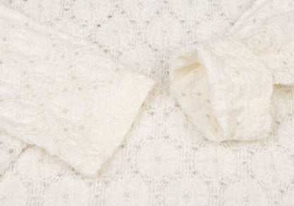 COMME des GARCONS Processed Cotton Lace Shirt White Size XS