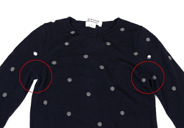 COMME des GARCONS Wool Sheer Dot Knit Sweater Size SS