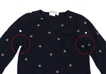 COMME des GARCONS Wool Sheer Dot Knit Sweater Size SS