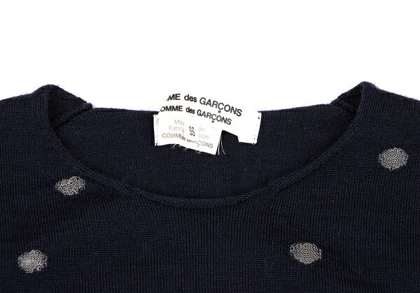 COMME des GARCONS Wool Sheer Dot Knit Sweater Size SS