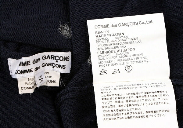 COMME des GARCONS Wool Sheer Dot Knit Sweater Size SS