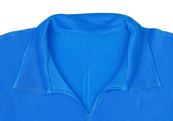 PLEATS PLEASE Mist Pleats Skipper Polo Blue Size 3