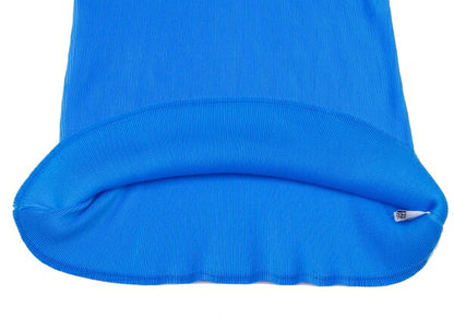 PLEATS PLEASE Mist Pleats Skipper Polo Blue Size 3
