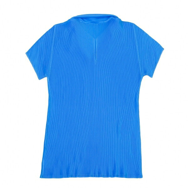 PLEATS PLEASE Mist Pleats Skipper Polo Blue Size 3