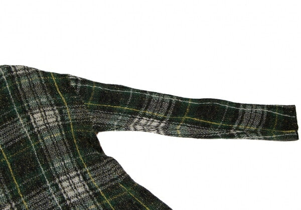 45rpm Wool Tartan Check Color Sweater Green/Yellow Size 0