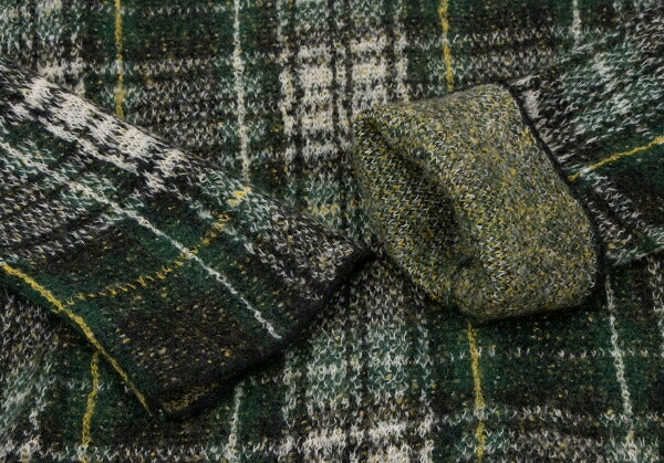 45rpm Wool Tartan Check Color Sweater Green/Yellow Size 0