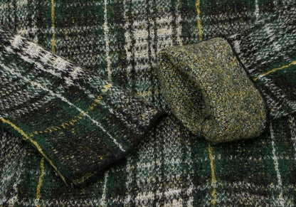 45rpm Wool Tartan Check Color Sweater Green/Yellow Size 0