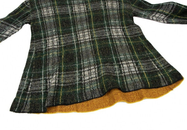 45rpm Wool Tartan Check Color Sweater Green/Yellow Size 0