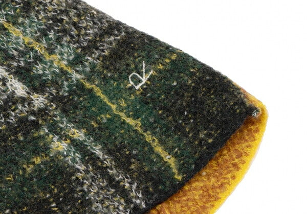 45rpm Wool Tartan Check Color Sweater Green/Yellow Size 0