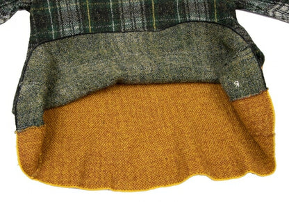 45rpm Wool Tartan Check Color Sweater Green/Yellow Size 0