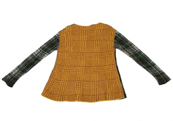 45rpm Wool Tartan Check Color Sweater Green/Yellow Size 0