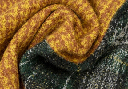 45rpm Wool Tartan Check Color Sweater Green/Yellow Size 0