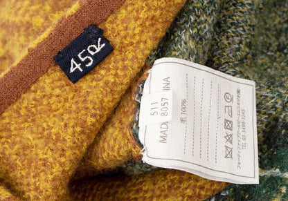 45rpm Wool Tartan Check Color Sweater Green/Yellow Size 0