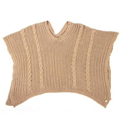 45rpm 45R Cotton Cable Knit Poncho Mocha Size M