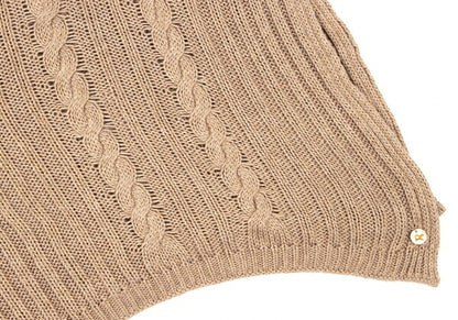 45rpm 45R Cotton Cable Knit Poncho Mocha Size M