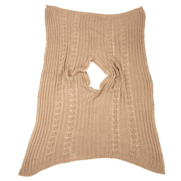 45rpm 45R Cotton Cable Knit Poncho Mocha Size M