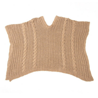 45rpm 45R Cotton Cable Knit Poncho Mocha Size M