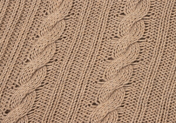 45rpm 45R Cotton Cable Knit Poncho Mocha Size M