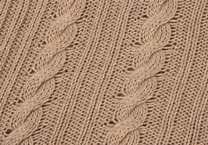 45rpm 45R Cotton Cable Knit Poncho Mocha Size M