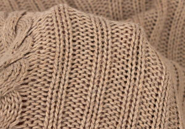 45rpm 45R Cotton Cable Knit Poncho Mocha Size M
