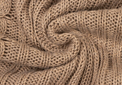 45rpm 45R Cotton Cable Knit Poncho Mocha Size M