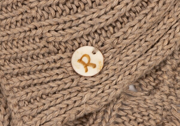 45rpm 45R Cotton Cable Knit Poncho Mocha Size M