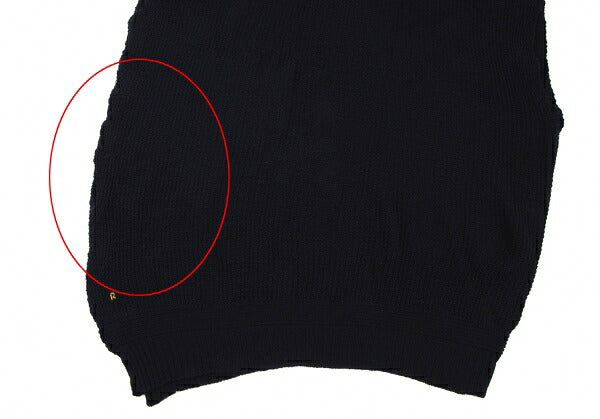 45rpm 45R Wool Irregular Knit Poncho Navy