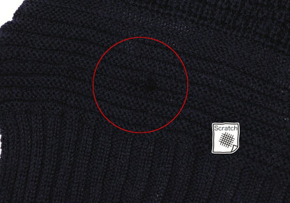 45rpm 45R Wool Irregular Knit Poncho Navy