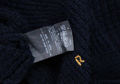 45rpm 45R Wool Irregular Knit Poncho Navy