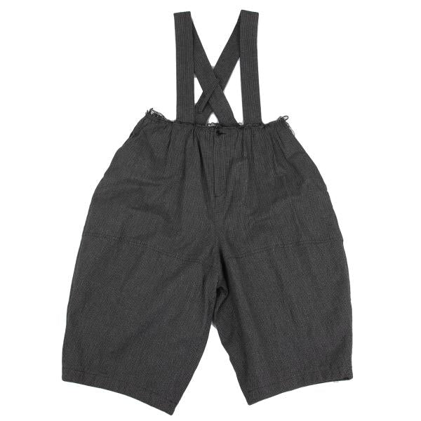 BLACK COMME des GARCONS Cut-Off Stripe Pants Gray Size S
