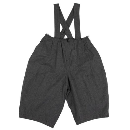 BLACK COMME des GARCONS Cut-Off Stripe Pants Gray Size S