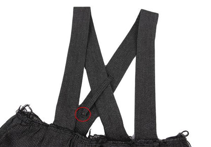 BLACK COMME des GARCONS Cut-Off Stripe Pants Gray Size S