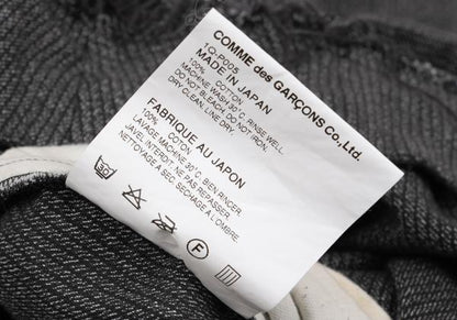 BLACK COMME des GARCONS Cut-Off Stripe Pants Gray Size S